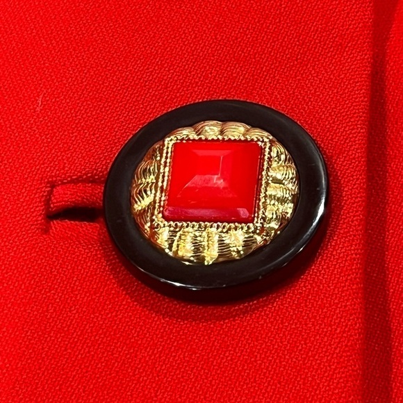 VTG Vintage Carriage Trade Size 8 100% Wool Made in Canada Carlaine Red Coat - Picture 4 of 10